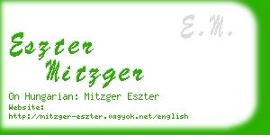 eszter mitzger business card